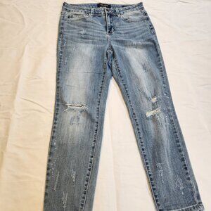 Judy Blue Relaxed Fit Distressed Jeans Women’s 30 Light Wash